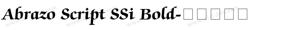 Abrazo Script SSi Bold字体转换